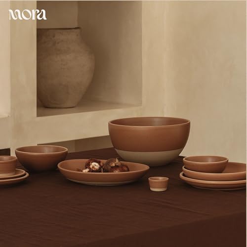 Mora Micro Ramekins Set of 4, 6oz Ceramic Pottery Baking Dishes - Microwave, Oven and Dishwasher Safe - Toasted Terracotta - color: Terracotta, size: Micro