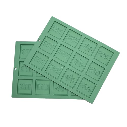 HELLO HIGH 420 Leaf Silicone Gummy & Candy Mold, 2-Pack, 24 Cavities