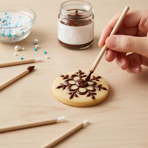 50Pcs Disposable Mini Paint Brushes, DIY Cookie Paint Brushes