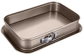 Meleg Otthon Springform Cheesecake Pan - Leakproof, Nonstick, Rectangle, Removable Bottom, Gold (15.7" x 11" x 2.6") - size: 15.7" x 11" x 2.6"