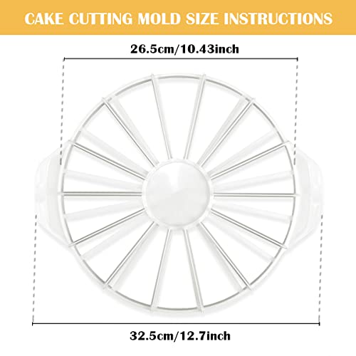 Round Cake Portion Marker,14 or 16 Piece Cake Slice Cutter Divider