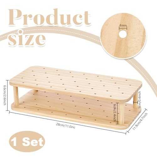 PH PandaHall Wood Cake Pop Stand for Dessert Table 37 Holes Natural Wooden Lollipop Display Stand Cake Pop Holder for Birthday Party Wedding Candy Display Decor, Burlywood - color: Burlywood