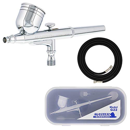 Master Airbrush G22 Multi-Purpose Dual-Action Gravity Feed Airbrush, Hose