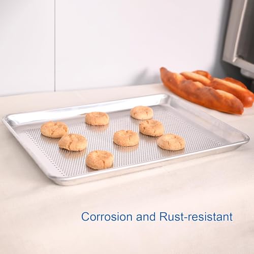 HARDURA Aluminum Perforated Baking Sheet Pan 18"L X 13"W X 1"H, 12Packs - size: 18" x 13", style: 12PACK Perforated