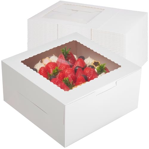 Kootek 40PCs Cake Boxes 10 inch, Disposable Cake Carrier Storage Containers