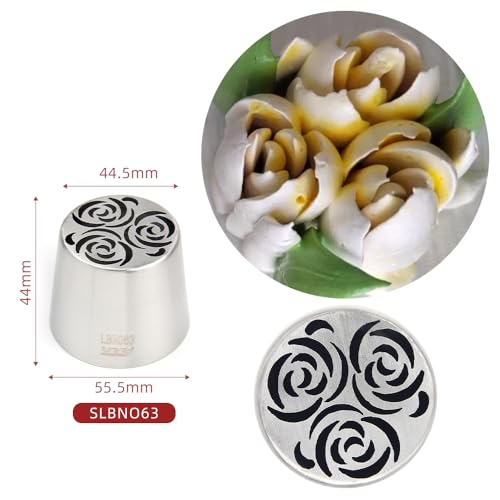 5 Pieces Stainless Steel XXL Russian Icing Nozzle Kit for Baking - color: SILVER SET11