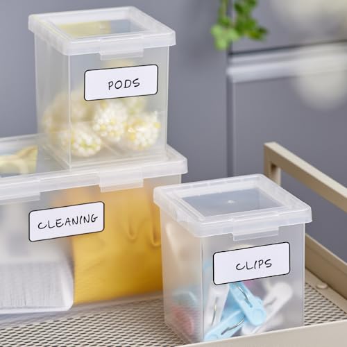Bostitch Konnect Clear Storage Containers with Lids, Stackable Plastic Organizer Bins, 1.5 Quart, 2 Pack - size: 1.5 Qt 2 Pack