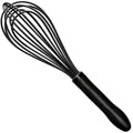 TEEVEA Silicone Whisk 11 Inch, Nonstick Heat Resistant for Cooking Baking - color: Black