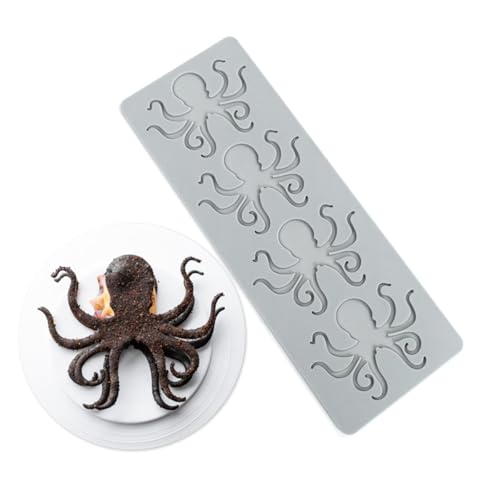 mostsom Silicone Fondant Mold Octopus ShapeChocolate Candle Making Molds Non-Stick Resin Art Mould Cake Decorating Tools DIY Craft Party Baking Supplies (C_ Octopus) - size: C_ Octopus