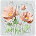 Poppy Flower Silicone Mold Flower Fondant Chocolate Candy Molds - color: Style 30
