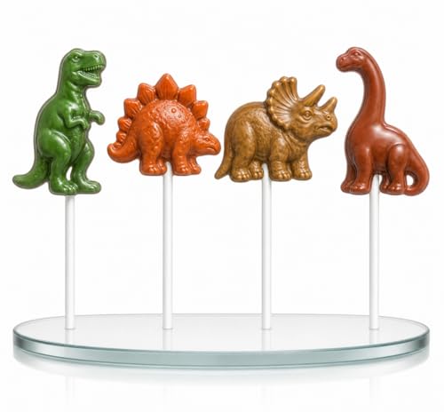 Dinosaur Assortment Lollipop Chocolate Candy Mold 291 with 4 Cavities