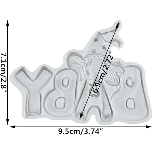 Elephant Silicone Mold Elephant Baby Letters Fondant Molds - color: Style F