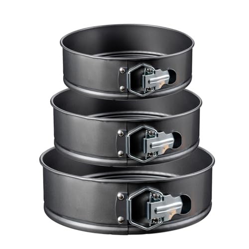 Extra-Thick Nonstick Springform Pan Set, 7, 8 & 9 Inch, Leakproof