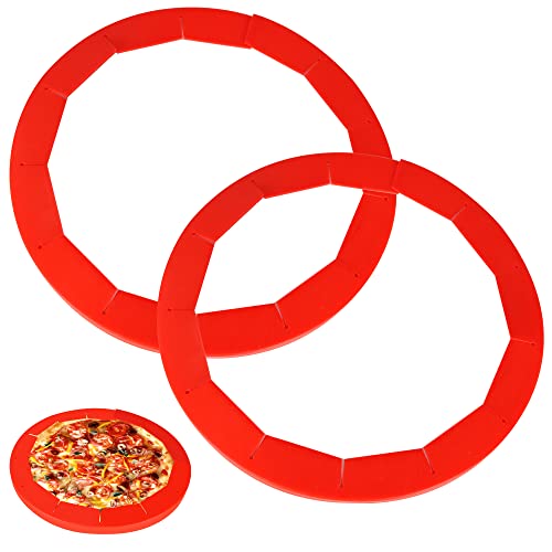 Adjustable Silicone Pie Crust Shield for 8-11.5 Inch Pies - color: Red