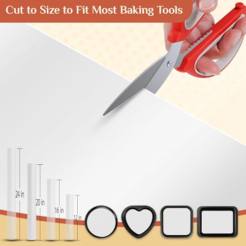GTJ Silicone Baking Mat Roll, Reusable Baking Sheet Liners, 20 in x 6 ft - color: White, size: 72"L x 20"W