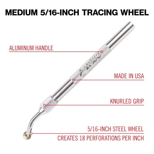 Excel Blades Pounce Wheel 5/16-Inch Stainless Steel, Aluminum Handles - color: 5/16 Inch