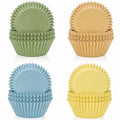 FYSUIMU 400 Pcs Blue Yellow Cupcake Liners Bear Inspired Paper Baking Cups Blue Yellow Sage Green Muffin Liner Cake Storage Container for Baby Shower Birthday Party Supplies - color: Blue Yellow Green