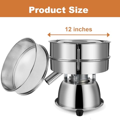Sidasu Automatic Vibrating Sieve Shaker–30&50 Mesh Flour Sifter - size: Sifter Machine(30+50 mesh)