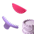 2 PCS Cake Arch Guide Tool, Cake Piping Guide Tool, Ruffle Guide Stencil, Cake Ruffle Marker for 6"-12" Cakes (One Large and One Small) - size: One Large and One Small