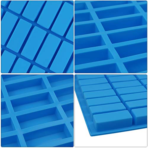 Mity rain 2 pack 40 Cavity Narrow Rectangle Silicone Caramel Candy Molds - color: 2PCS