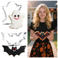 Teenyyou 2 Pcs Extra Large 8" Halloween Cookie Cutters, Ghost & Bat Pattern - style: Ghost and Bat