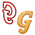 Mighty Gadget Fancy Cursive Letter A to Z Cookie Cutter - 4" Tall Alphabet Baking Mold (Random Color) (G) - color: G