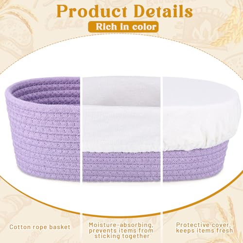 4 Pcs Oval Banneton Proofing Baskets 10 Inch - color: Rich Color, size: 10 Inch