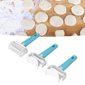 3Pcs Rolling Pastry Cutter set|Round Roller Fondant Slicer|DIY Dough Cutter Roller Baking Accessory for Wonton Biscuit Cookies Dumpling Cake Making cookie cutter