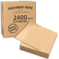 2400 Sheets 9x9" Unbleached Bulk Value Pack Square Parchment Paper - color: Brown, size: 9×9 - 2400 Sheets