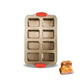 Mini Loaf Pans 8 Cavity Loaf Baking Pans With Silicone Handle Gold - color: Gold, size: 8 Cavity Mini Loaf Pan