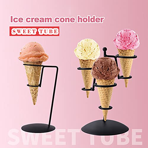 Ice Cream Cone Holder Stand, Waffle Cone Display Rack, Food Serving Rack