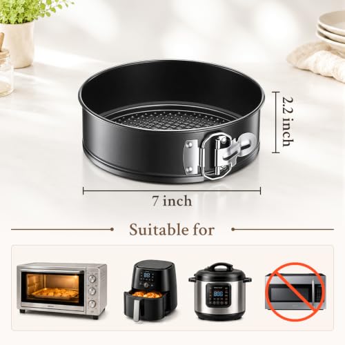 7 Inch Nonstick Springform Cheesecake Pan with Removable Bottom - size: 7 Inch