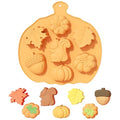 Fall Silicone Mold, Thanksgiving Pumpkin Maple Leaf Acorn Chocolate Molds