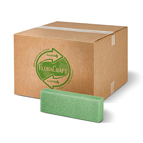 FloraCraft FloraFōM 36 Piece Block 1.9 Inch x 3.9 Inch x 11.8 Inch Green - size: 36 Piece 1.9" x 3.9" x 11.8"