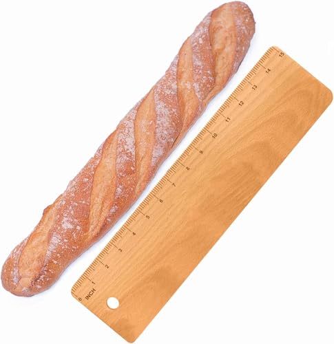 Baguette Transfer Peel, 15 Inch Long, Flipping Board for Baking of French Baguette Bread, Loaves and Ciabatta, Keep Dough in Shape, Made with Food-Grade Premium Beech Wood - size: 15"L x 4.8"W