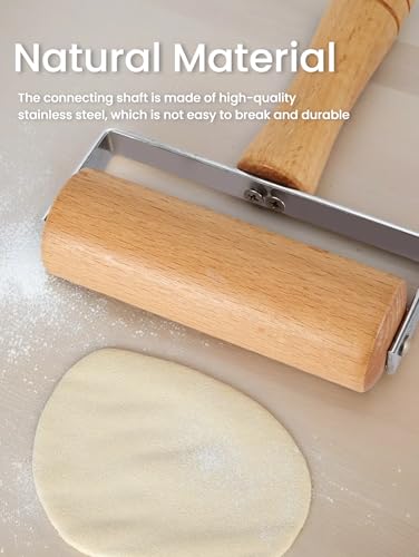 Pizza Rolling Pin, Small Rolling Pin, Non-Stick Wooden Dough Roller for Pastry Tortilla Pizza Cookie Dumpling (Type 2) - size: Type 2