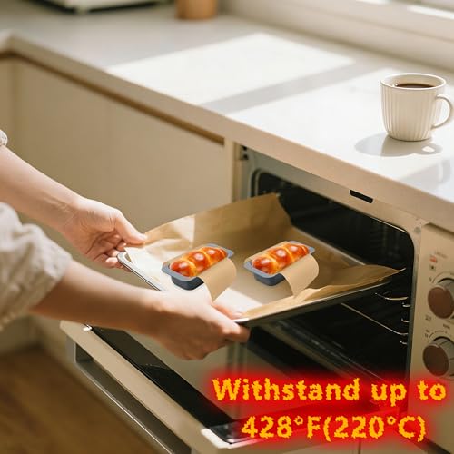 100 Pcs Mini Loaf Pan Liners for Baking Bread Pans 6x3 in Parchment - size: 6.12*3.3 inch