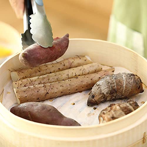 100 Count Perforated Parchment Paper Bamboo Steamer Liners for 12 inch Air Fryer Parchment Paper - size: 12 inch perforated parchment