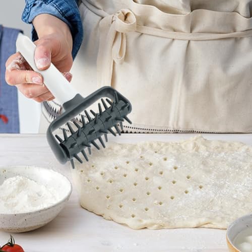 Pizza Dough Docker Dough Roller Spikes to Prevents Air Bubbles