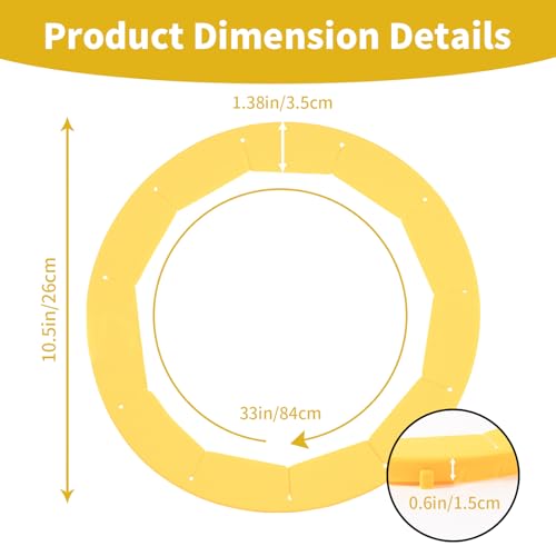 Heavy Duty Silicone Pie Crust Shield Edge Protector Fit 8-10.5 Inch Pie Pan - color: Yellow