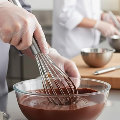 Soro Essentials- 10" Stainless Steel French Whip Whisk with Thick Rigid Wire- Wire Whisk Kitchen Whisk Balloon for Whisking Cooking Beating Blending Stirring Ingredients Mixing Sauces Baking Cake - size: 10 Inch