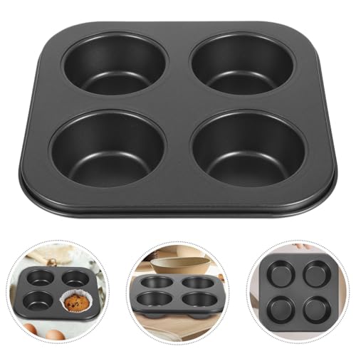 SHOWERORO Muffin Pan 4 Grids Muffin Baking Cups Non-stick