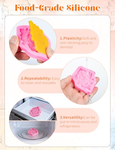 10 PCS Photo Frame Fondant Molds, Mini Photo Frame Silicone Molds