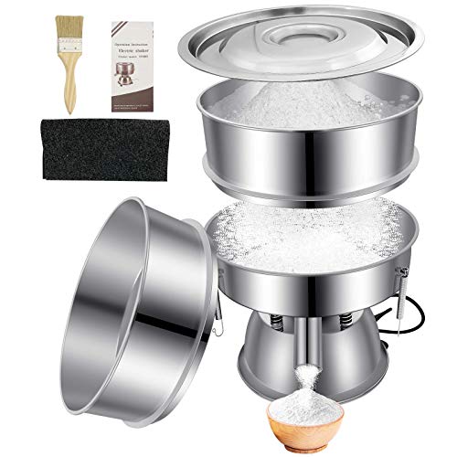 Automatic Sieve Shaker Machine,Vibrating Sifter with 40&60 Screens - size: Sifter Machine(40+60 mesh)