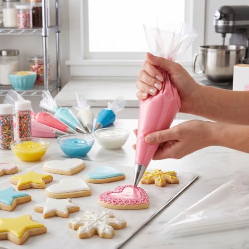 Cokuma 16" Piping Bags, 100 Count Disposable Pastry Bag for Cake Decorating