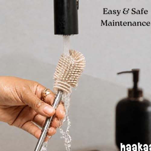 Haakaa Food-Grade Silicone Cleaning Brush Kit 3-Piece (Kit-Pebble) - color: Kit-pebble