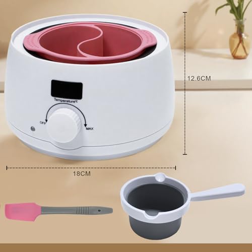 fisca Chocolate Melting Pot Candy Melter with Temperature Display and Adjustable Temperature,Dip,Drizzle & Decorate Strawberries, Cake Pop and Chocolates，Ideal Kitchen Gadget