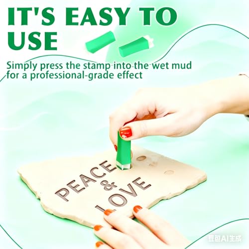 2 PCS Alphabet Stamps for Clay Pottery, Letter Stamps, Clay Letter Stamps, Capital Letters and Number, Lowercase and Alphabet Symbols Small Press Fondant Embosser DIY Cookie Stamps
