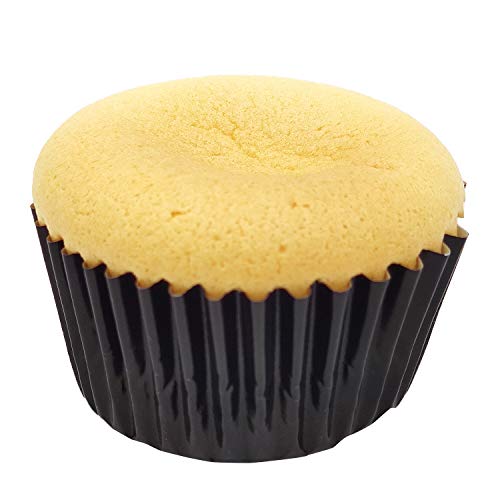 Standard Black Foil Cupcake Liners Muffin Baking Cups for Party and More, 100-Count - color: Black