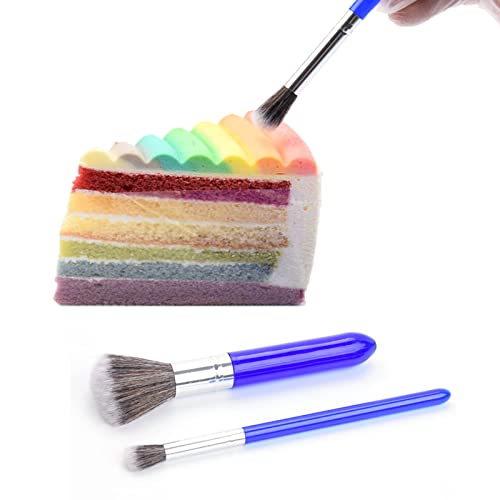 WAFJAMF 2-Piece Soft Food-Grade Cake Decorating Painting Brushes Set - size: 2 PCS SET